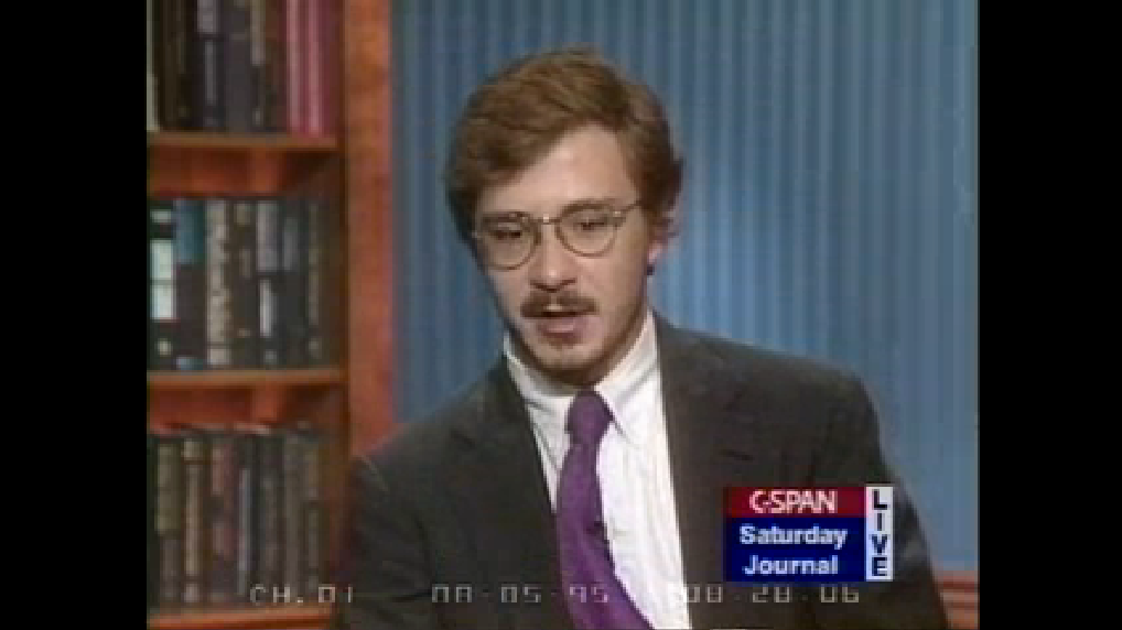Uh oh–me on Washington Journal WAY BACK in 1995